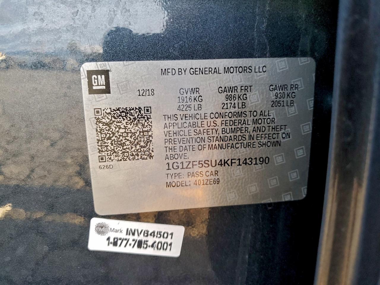 2019 Chevrolet Malibu Hybrid - zdjęcie 12