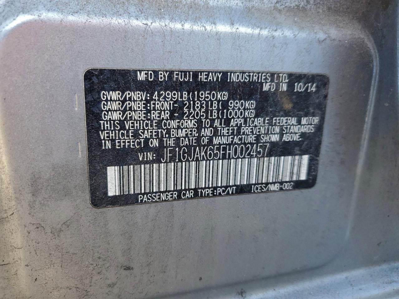 2015 Subaru Impreza - zdjęcie 12