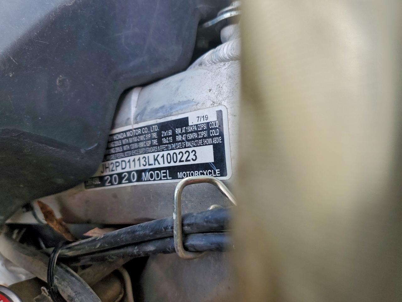 2020 Honda Crf450 L - zdjęcie 9