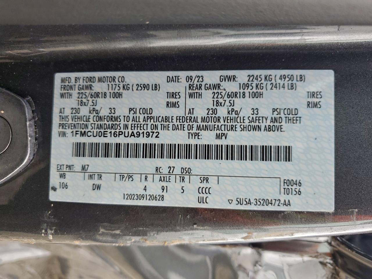 2023 Ford Escape - zdjęcie 13