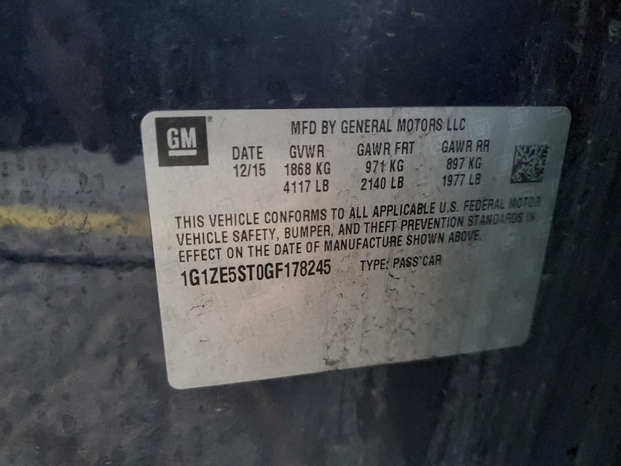 2016 Chevrolet Malibu Lt - zdjęcie 12