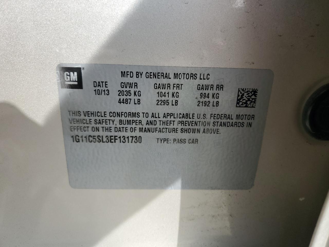 2014 Chevrolet Malibu 1Lt - zdjęcie 12