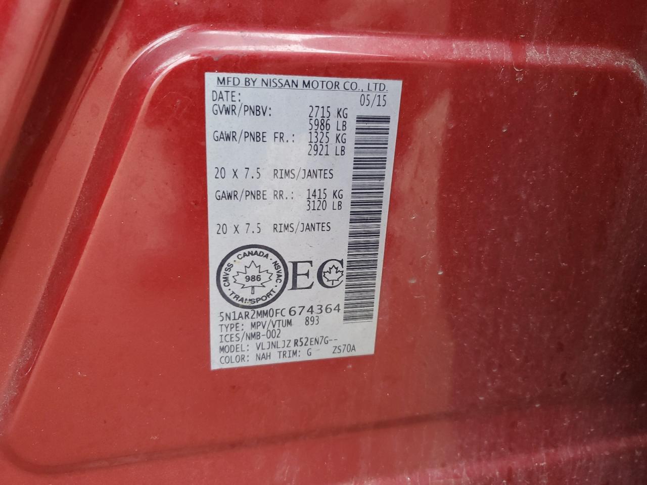 2015 Nissan Pathfinder - zdjęcie 13