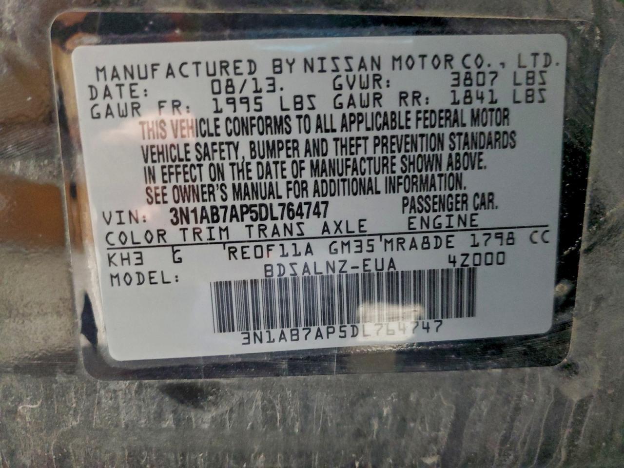 2013 Nissan Sentra - zdjęcie 12