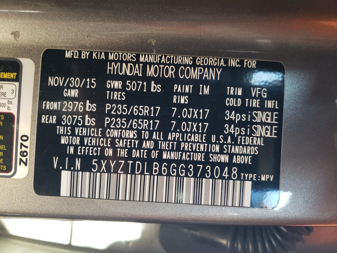 2016 Hyundai Santa Fe - zdjęcie 13