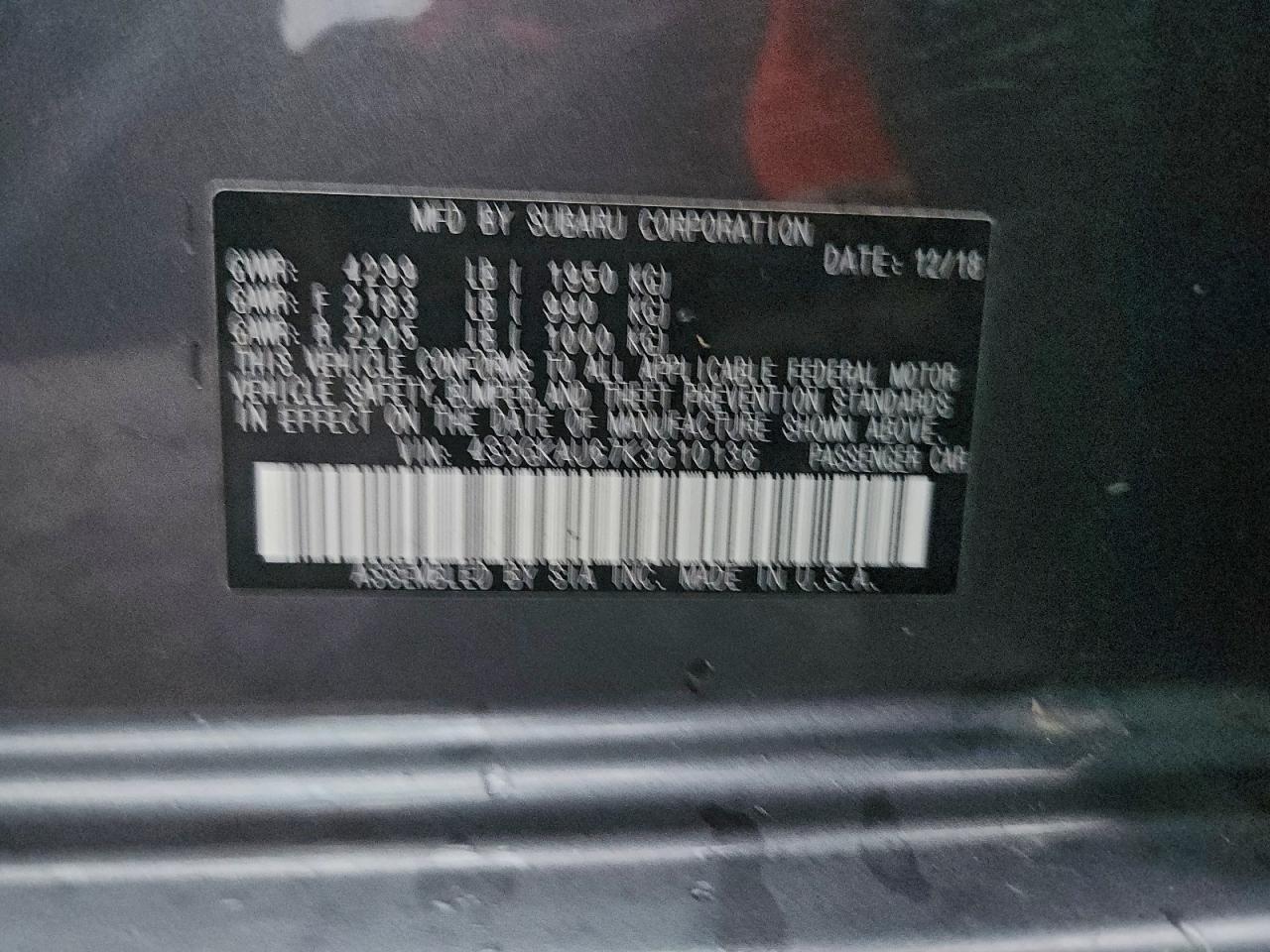 2019 Subaru Impreza - zdjęcie 12