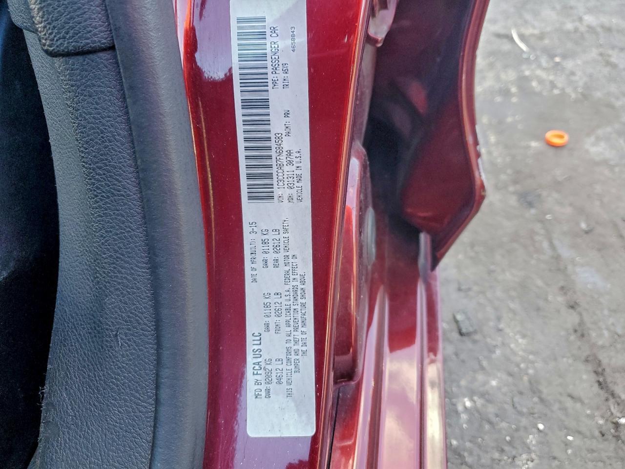 2015 Chrysler 200 - zdjęcie 13