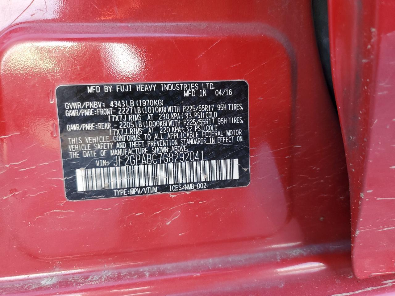 2016 Subaru XV - zdjęcie 14