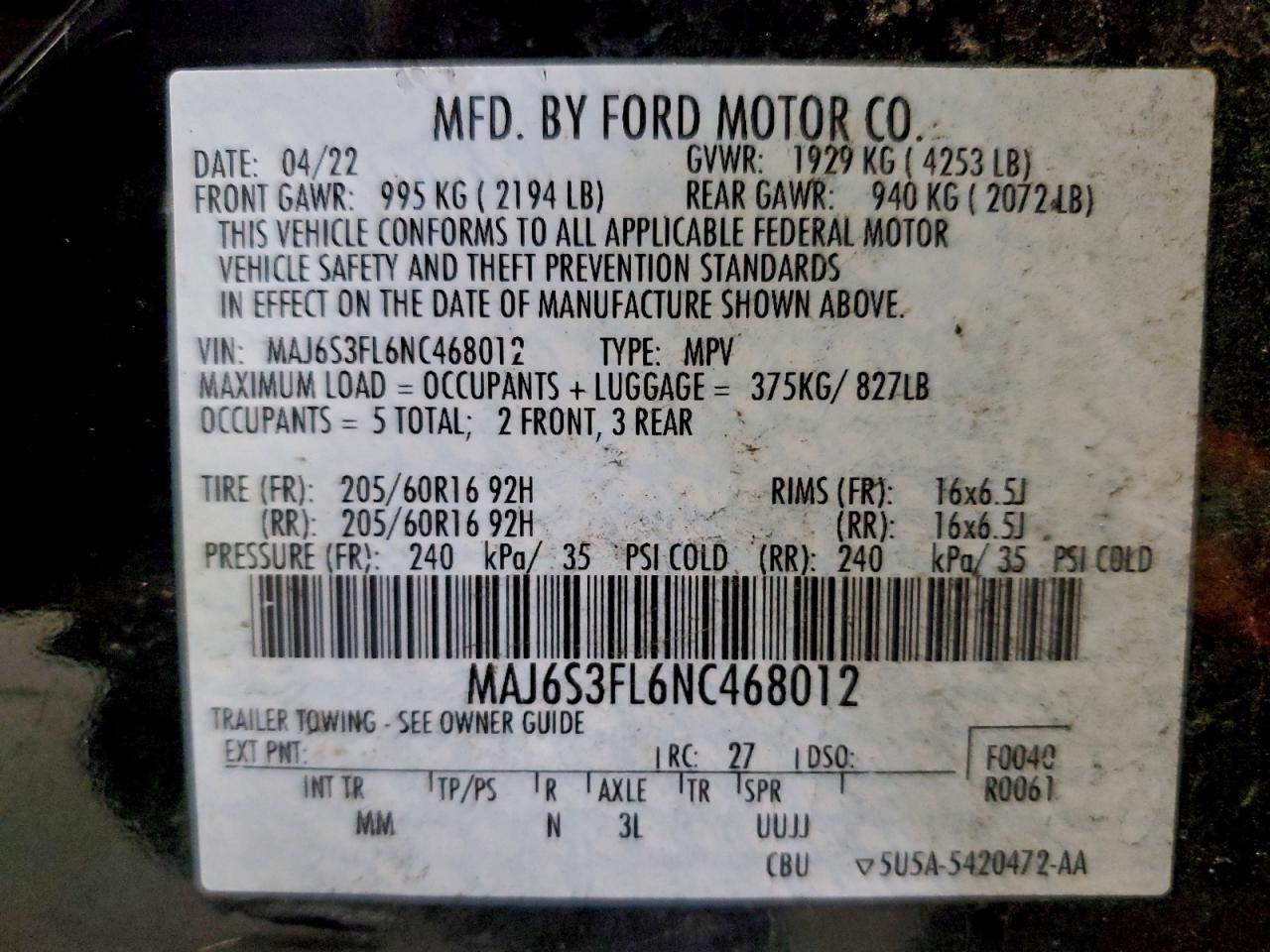 2022 Ford EcoSport - zdjęcie 13