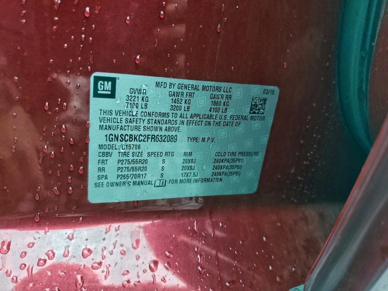 2015 Chevrolet Tahoe - zdjęcie 13