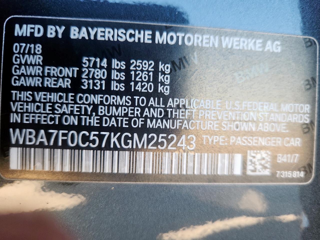 2019 BMW 750 I - zdjęcie 12