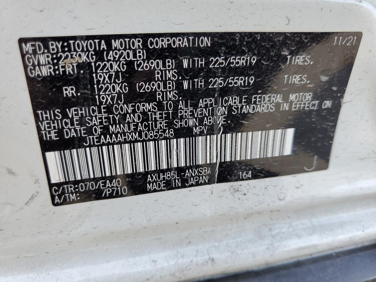 2021 Toyota Venza - zdjęcie 13