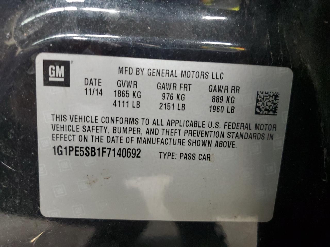 2015 Chevrolet Cruze Lt - zdjęcie 13