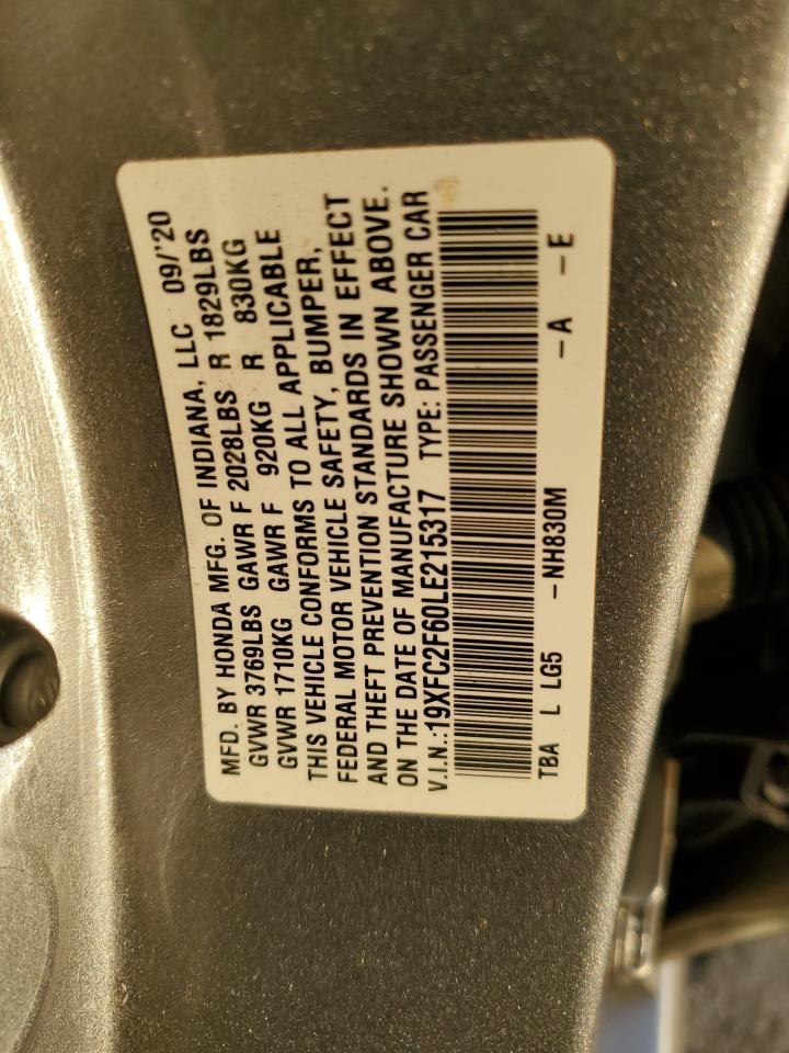 2020 Honda Civic Lx - zdjęcie 12