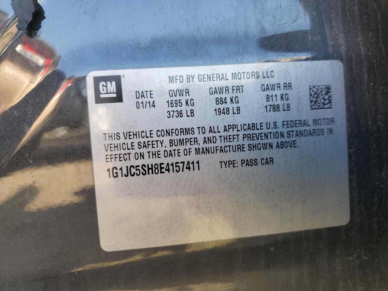 2014 Chevrolet Sonic Lt - zdjęcie 12