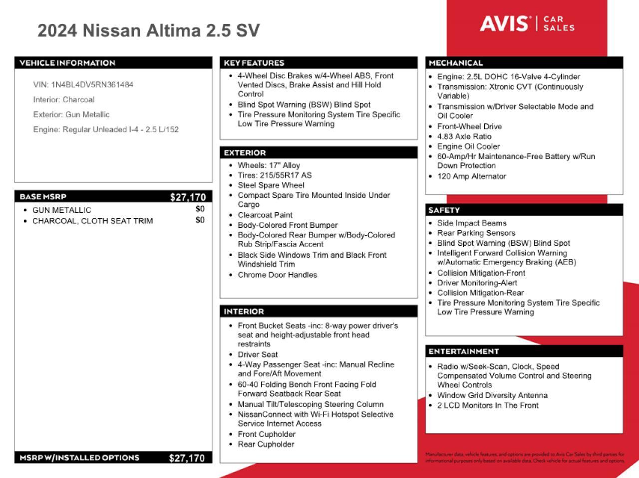 2024 Nissan Altima - zdjęcie 12