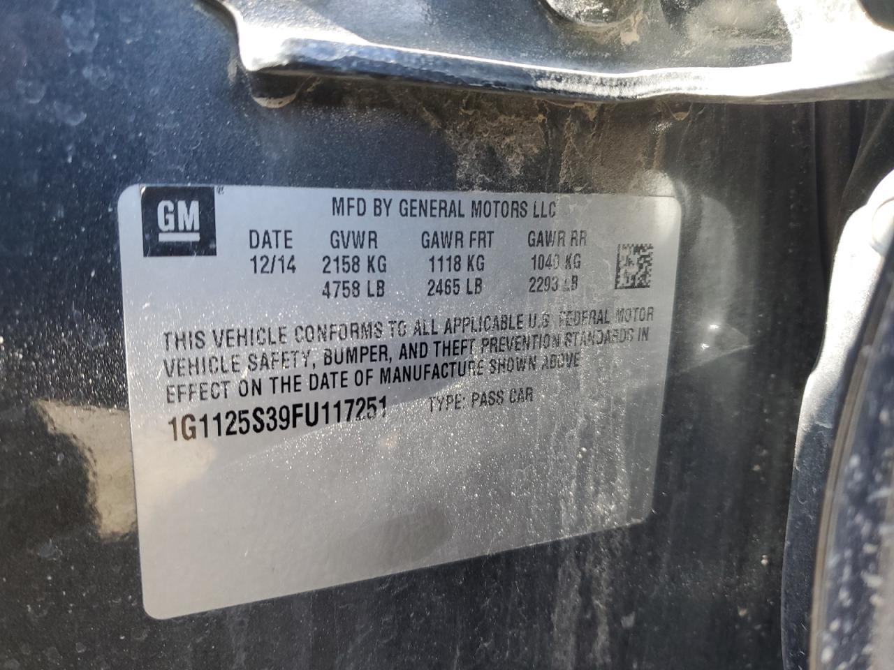 2015 Chevrolet Impala Lt - zdjęcie 12