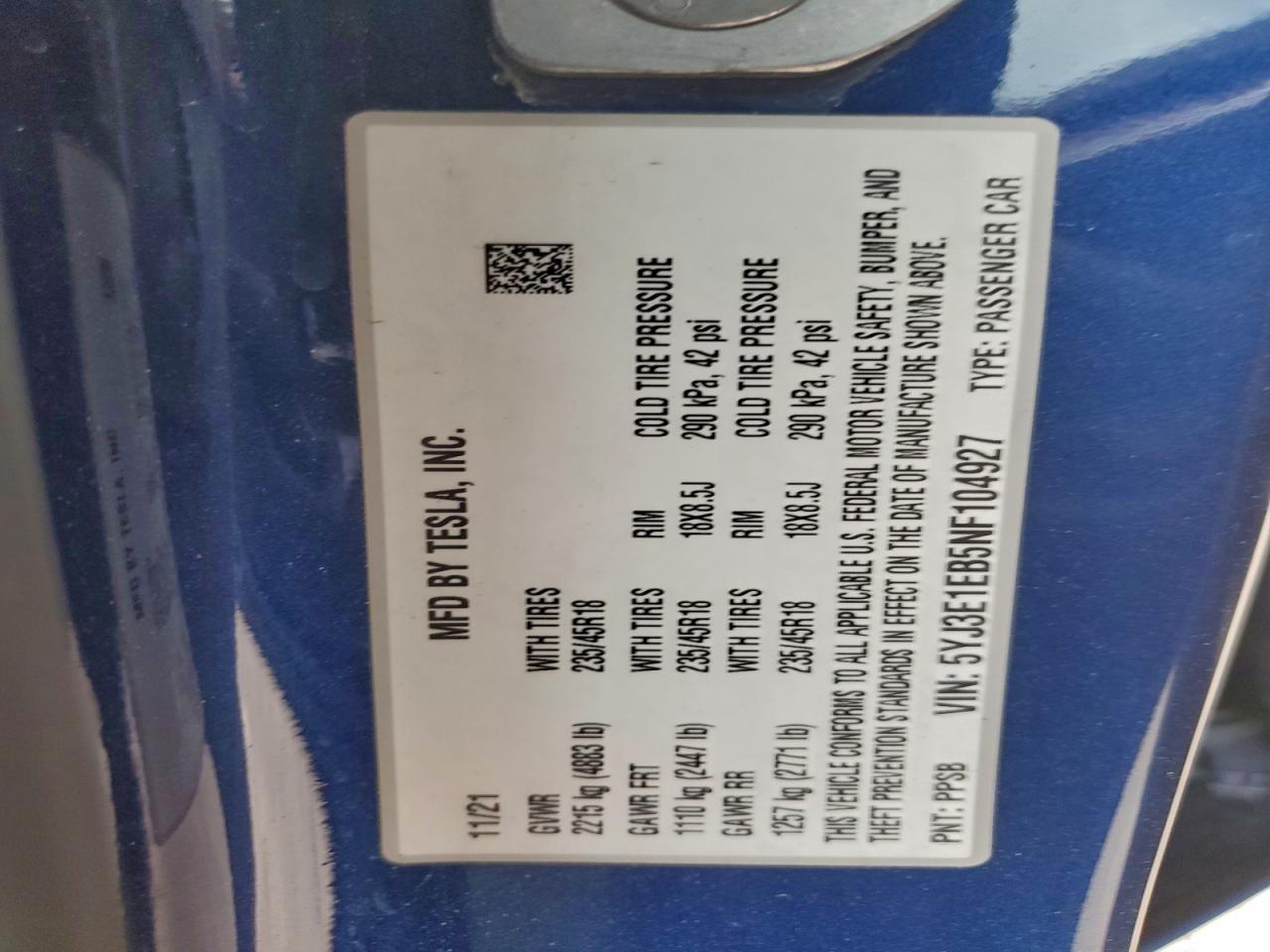 2022 Tesla Model 3 - zdjęcie 12