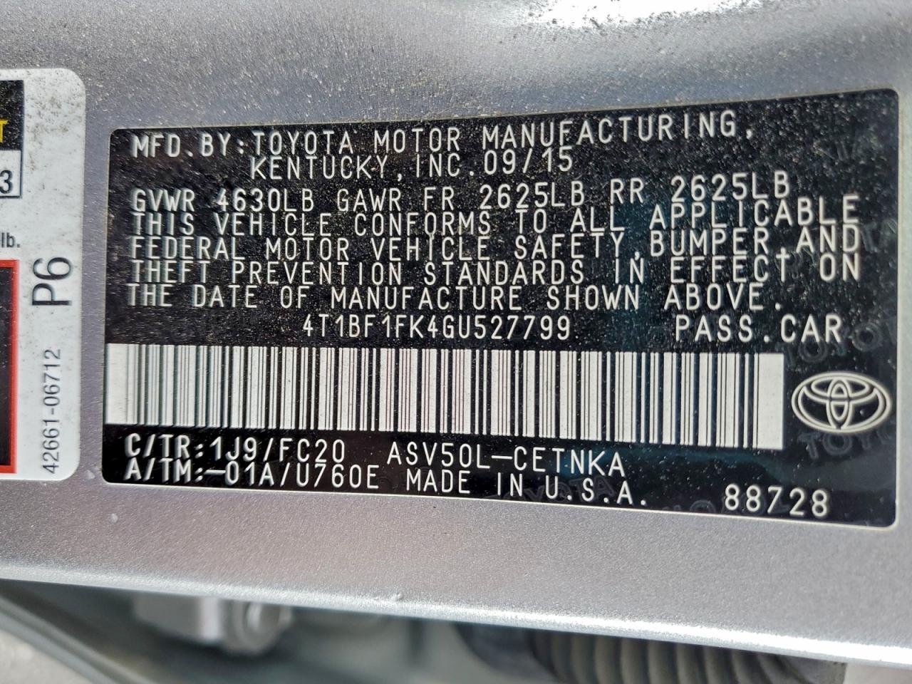 2016 Toyota Camry - zdjęcie 12