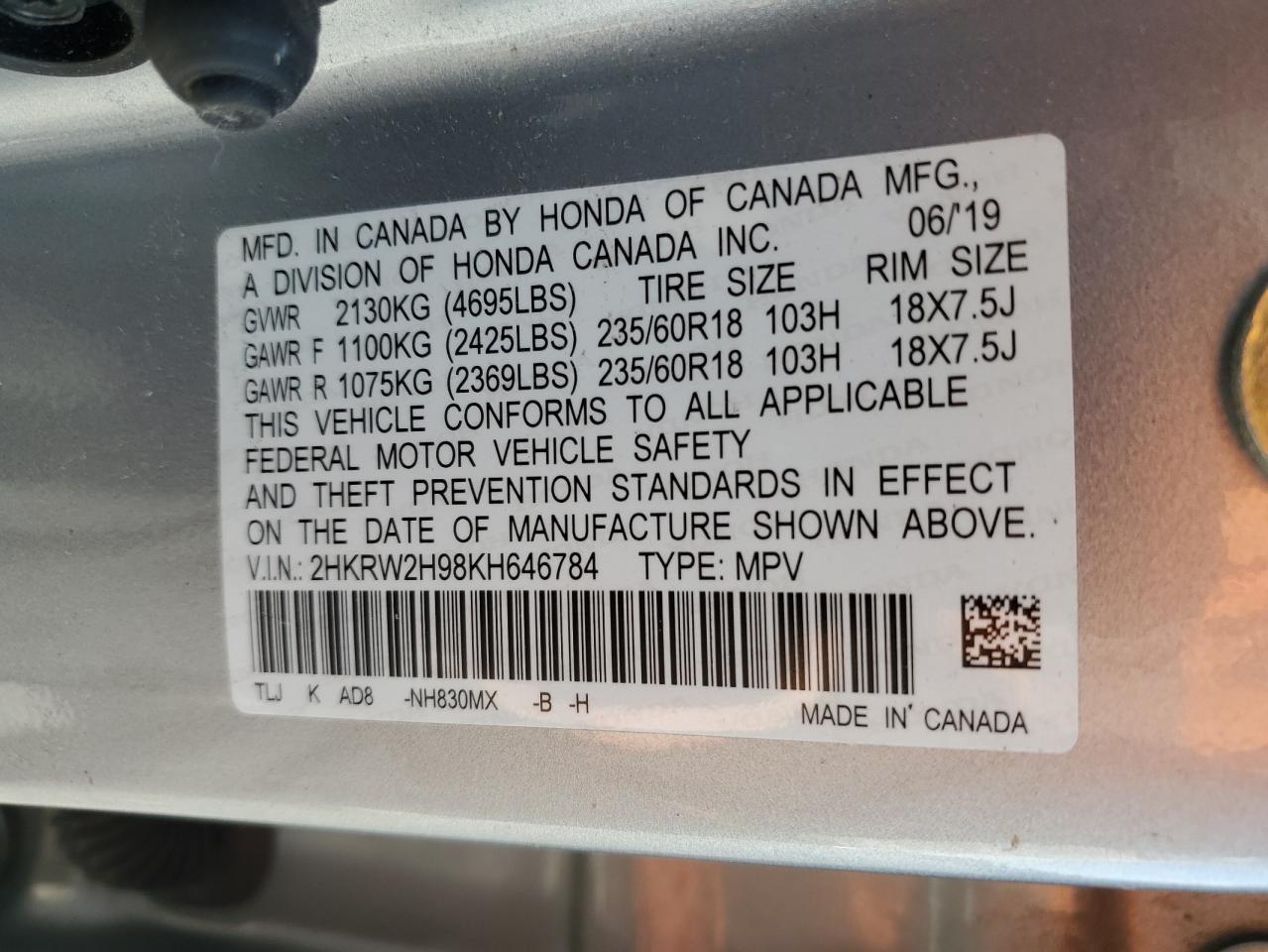 2019 Honda CR-V - zdjęcie 13