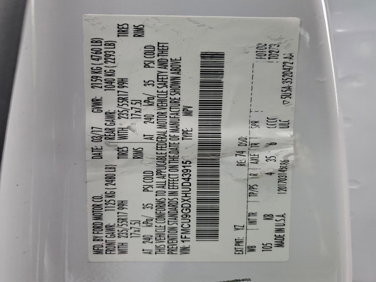 2017 Ford Escape - zdjęcie 13