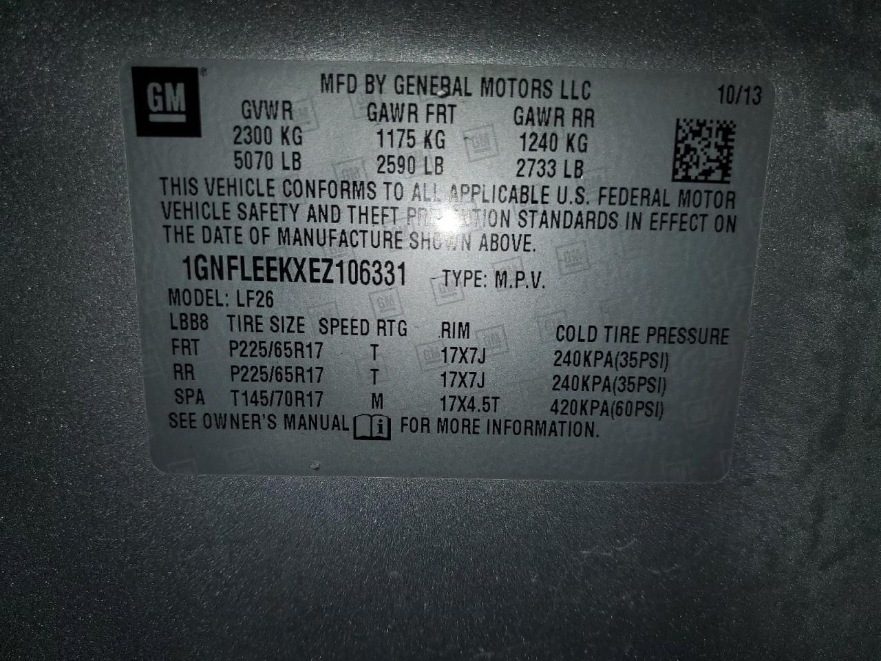 2014 Chevrolet Equinox - zdjęcie 14