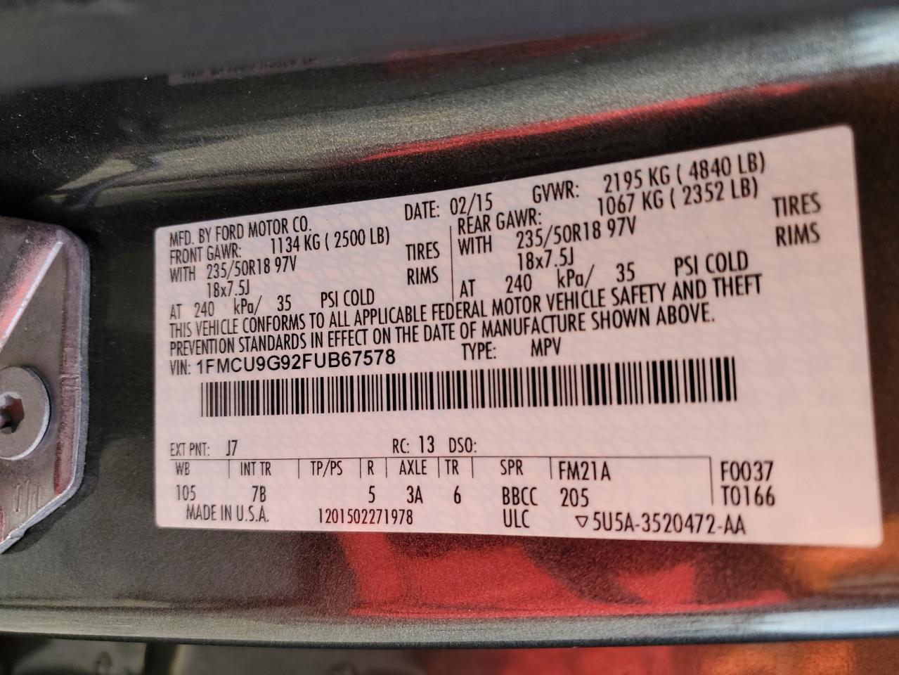 2015 Ford Escape - zdjęcie 13