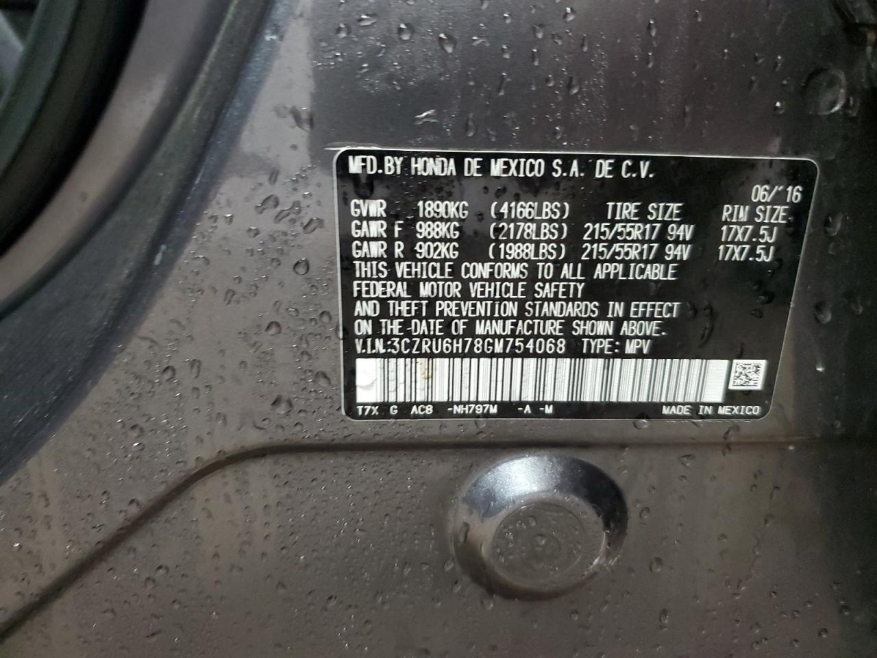 2016 Honda Hr-V Exl - zdjęcie 13