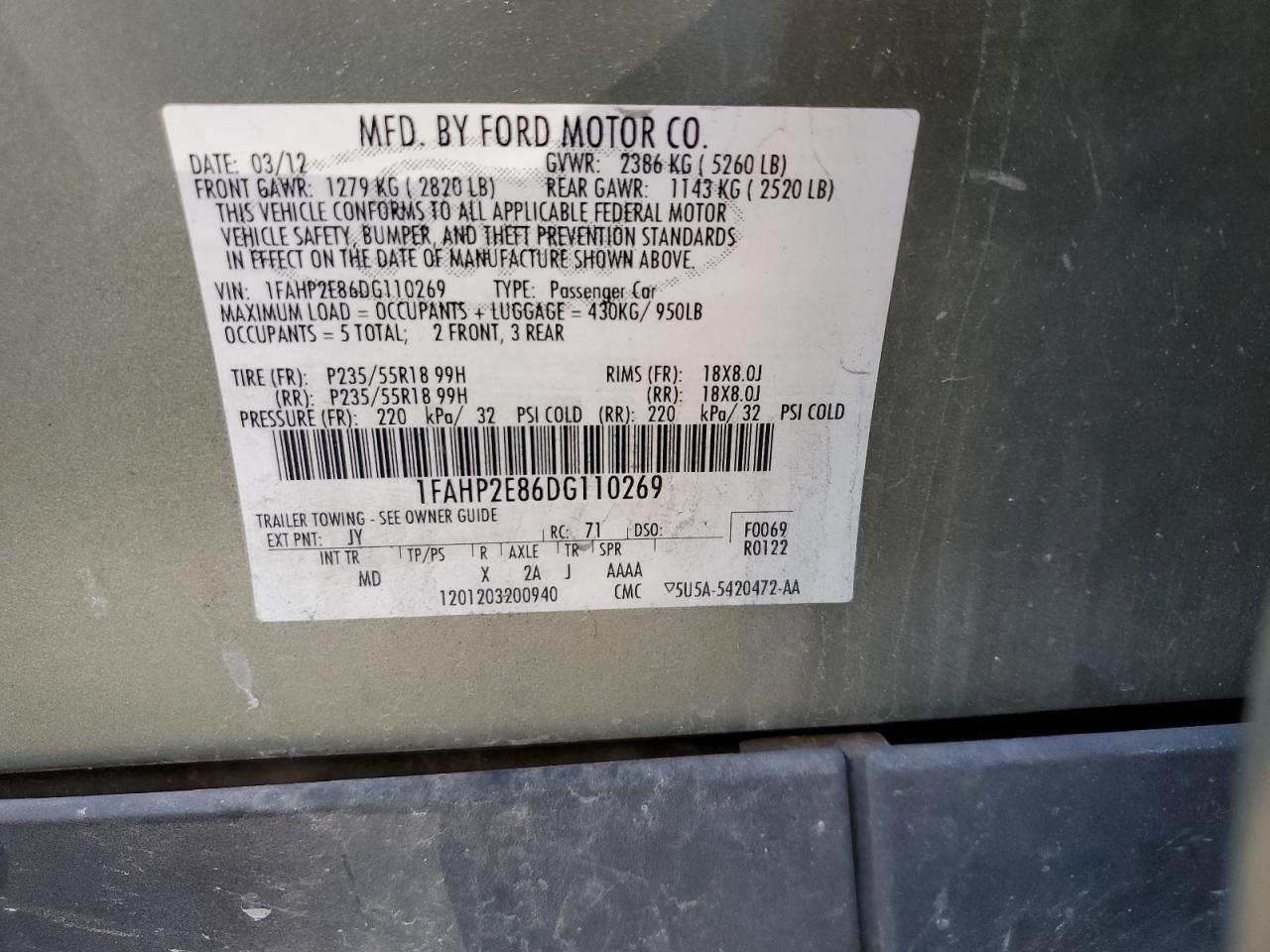 2013 Ford Taurus - zdjęcie 13