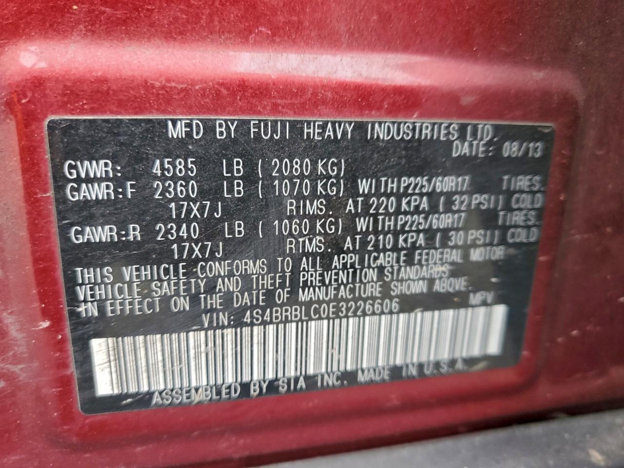 2014 Subaru Outback - zdjęcie 13