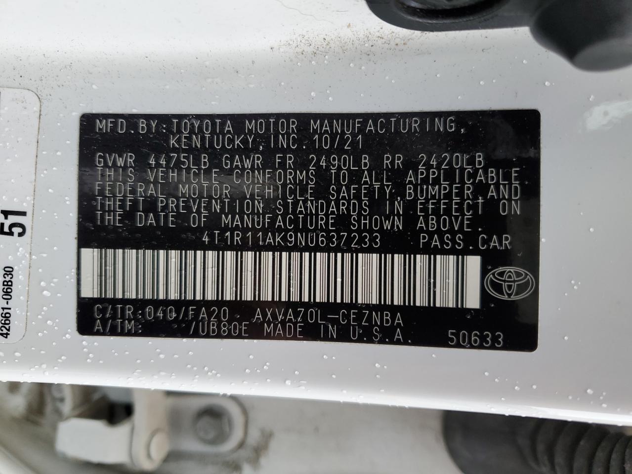 2022 Toyota Camry - zdjęcie 12