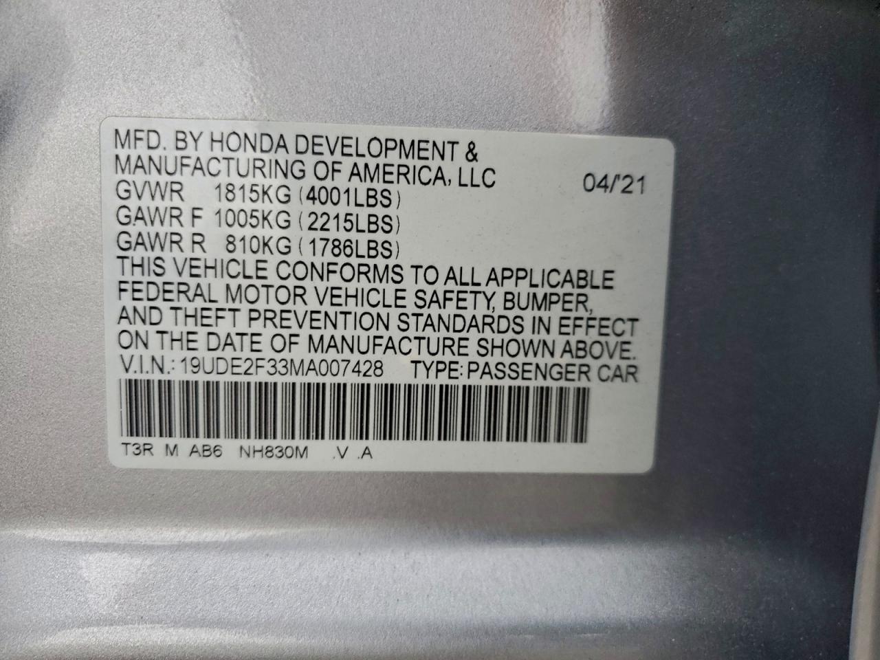 2021 Acura ILX - zdjęcie 12