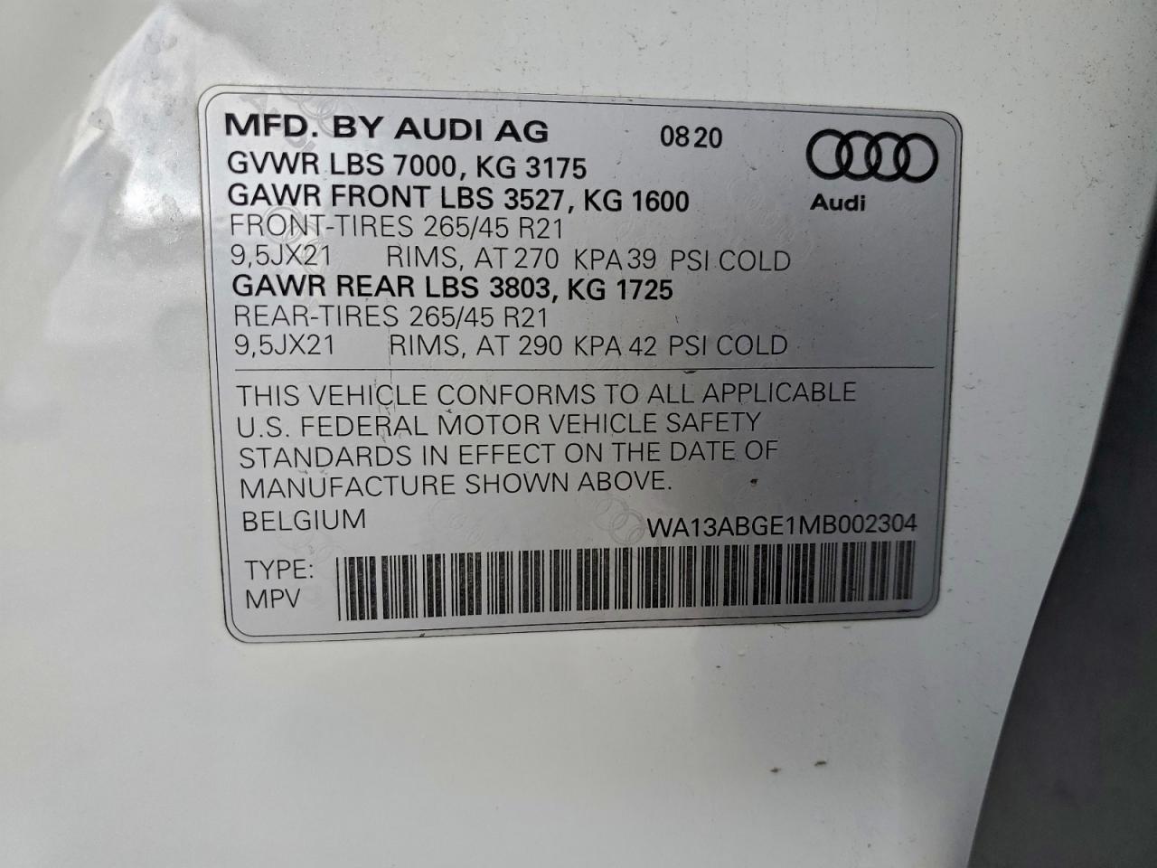 2021 Audi E-Tron Sportback Prestige - zdjęcie 12