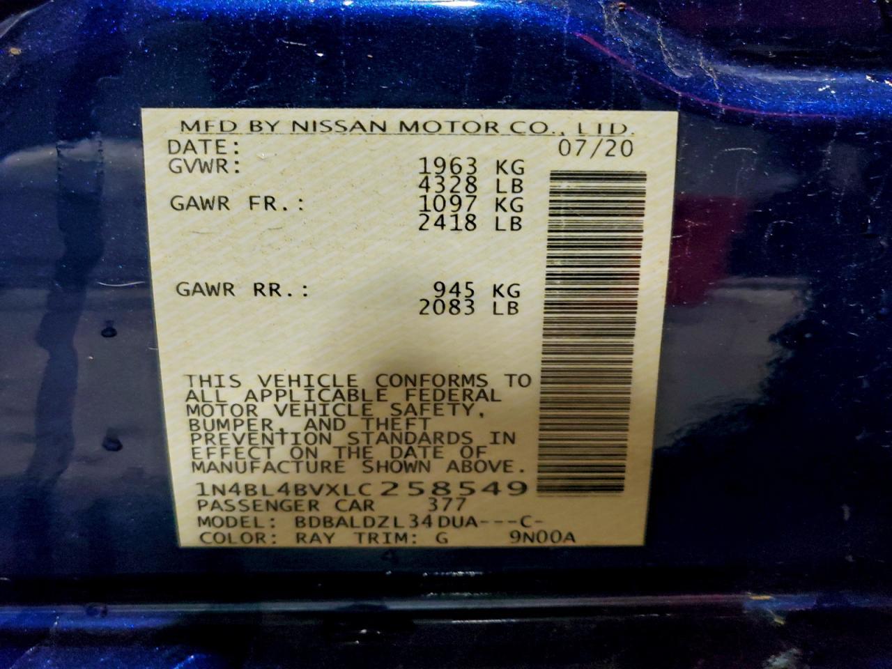 2020 Nissan Altima - zdjęcie 12