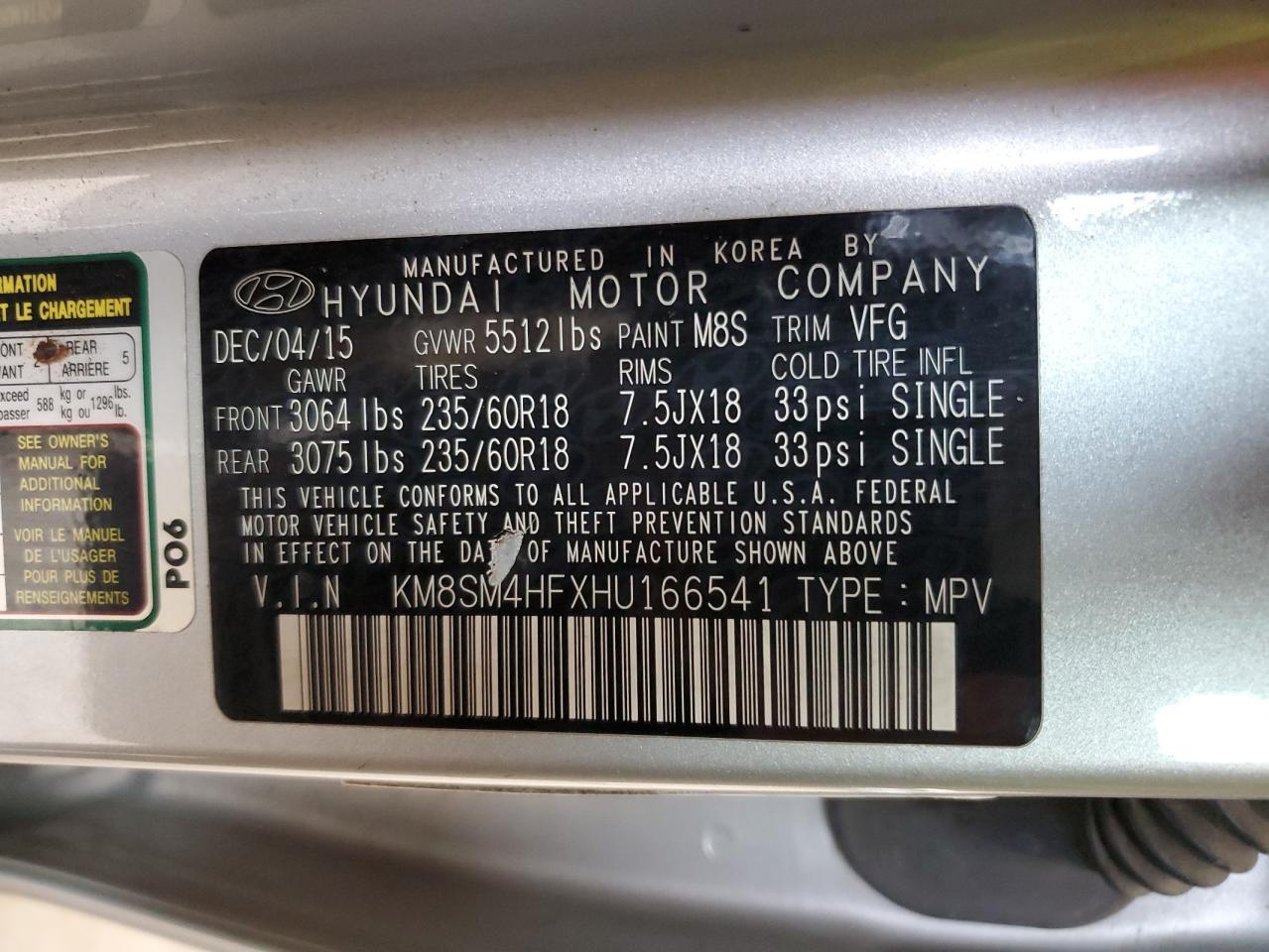 2017 Hyundai Santa Fe - zdjęcie 13