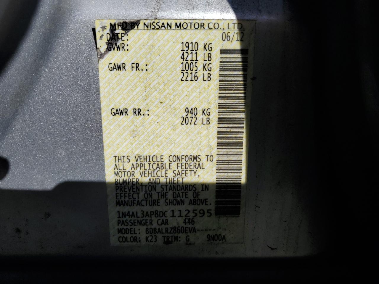 2013 Nissan Altima - zdjęcie 12