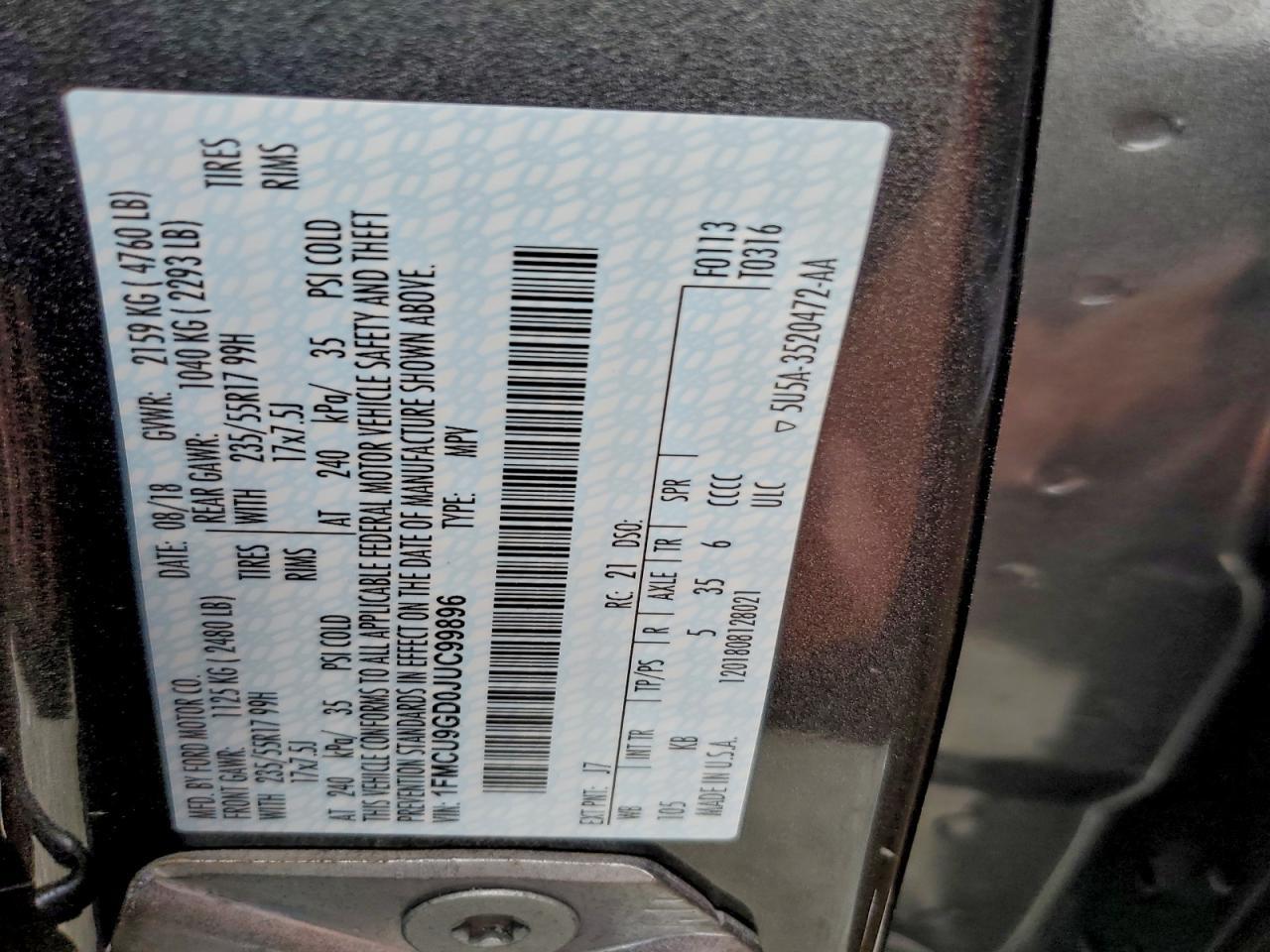 2018 Ford Escape - zdjęcie 13