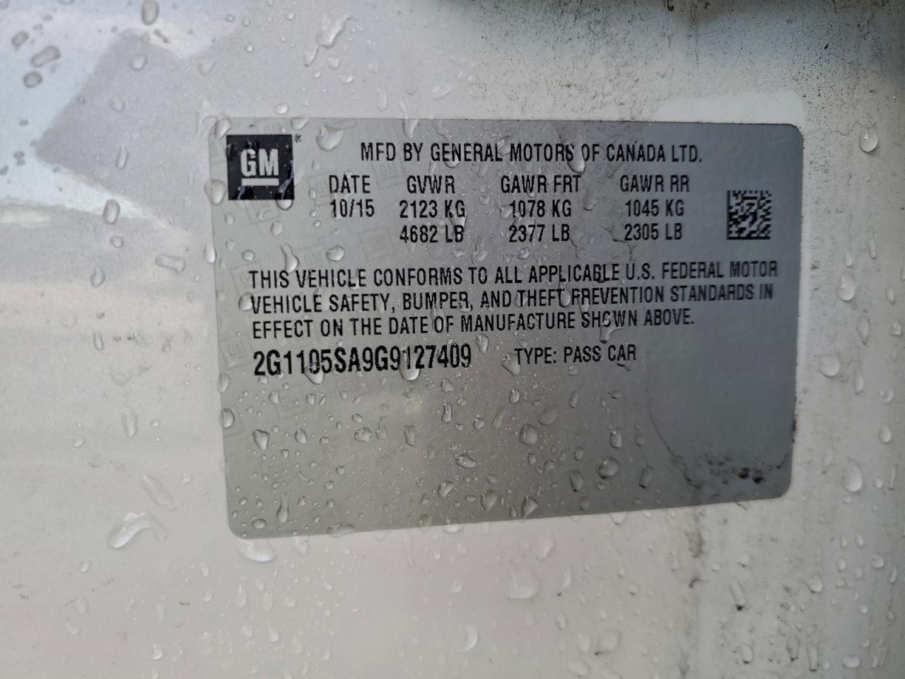 2016 Chevrolet Impala Lt - zdjęcie 12