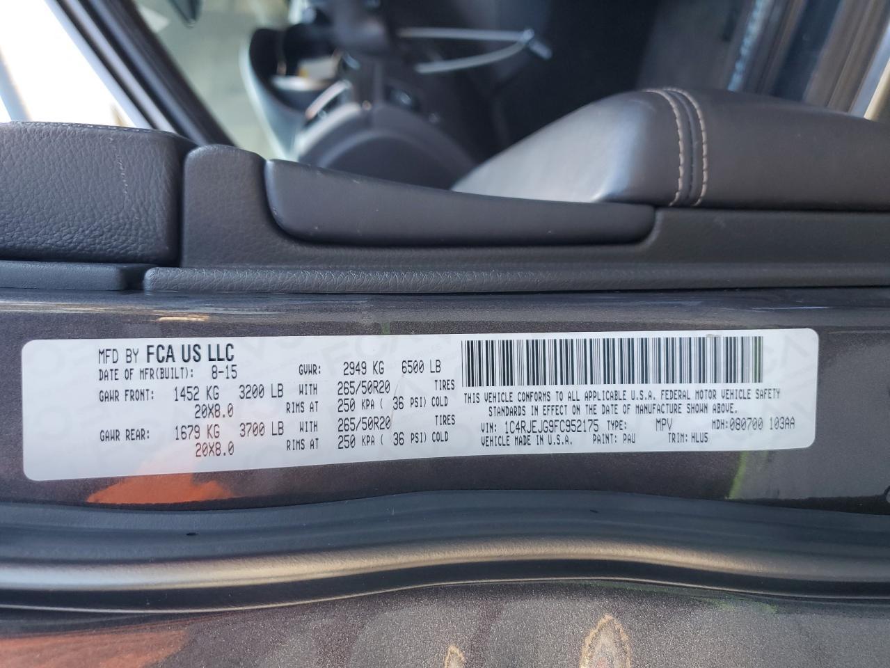 2015 Jeep Grand Cherokee - zdjęcie 13