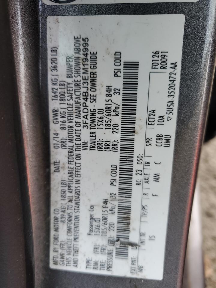 2014 Ford Fiesta Se - zdjęcie 12