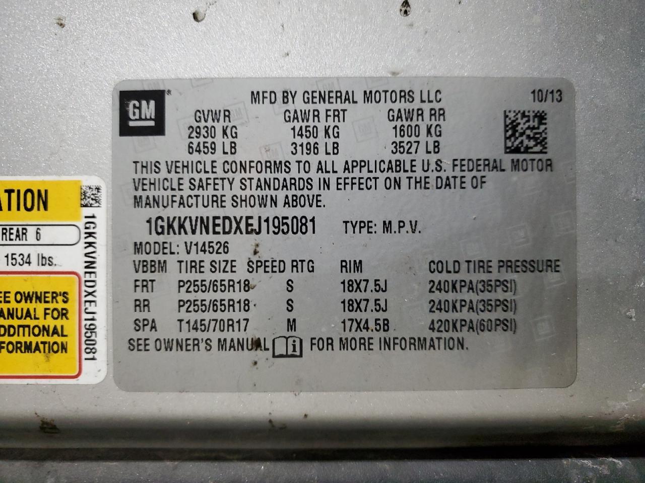 2014 GMC Acadia - zdjęcie 13