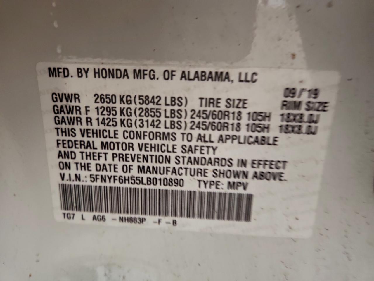 2020 Honda Pilot - zdjęcie 13