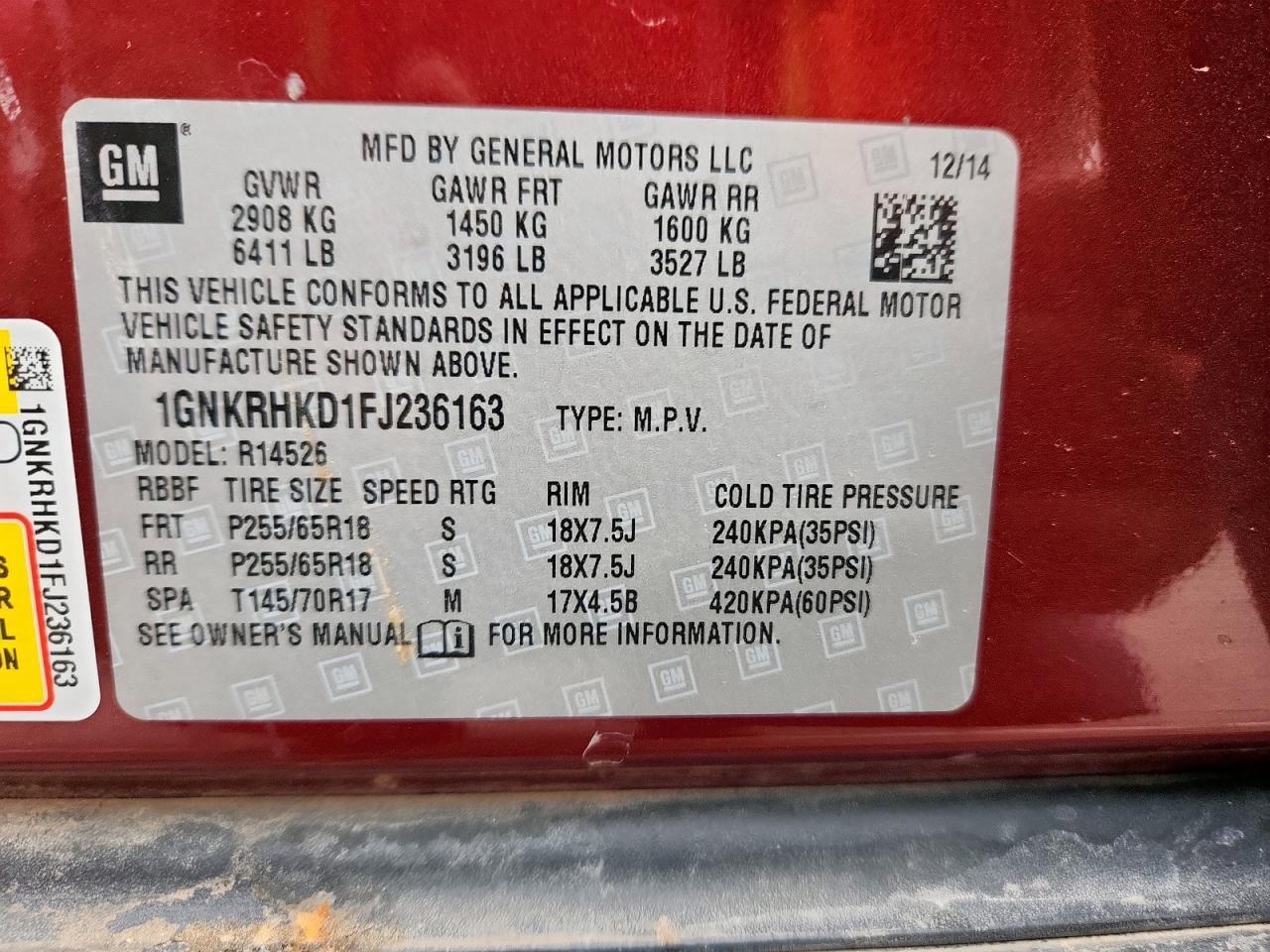 2015 Chevrolet Traverse Lt - zdjęcie 13