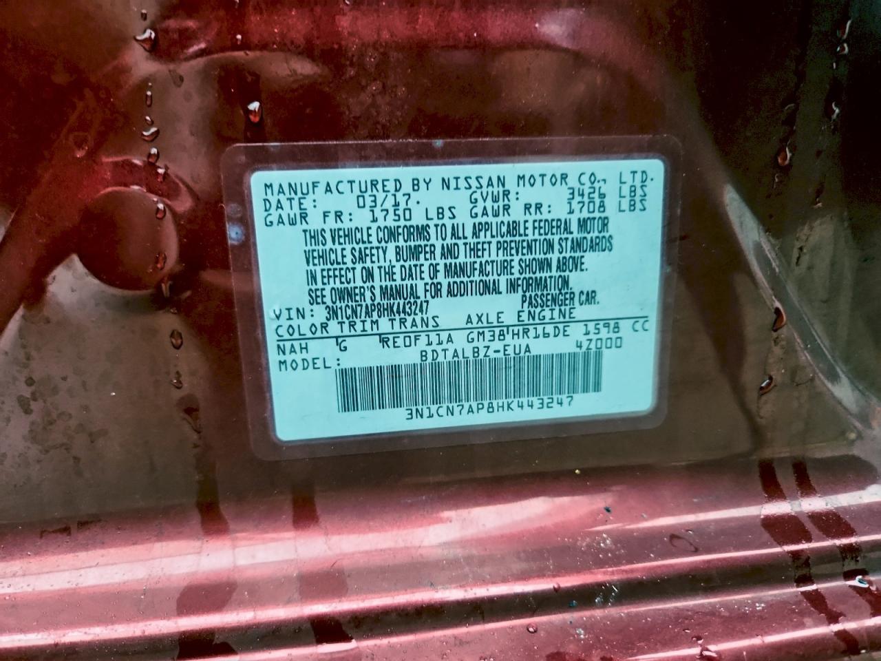 2017 Nissan Versa - zdjęcie 13