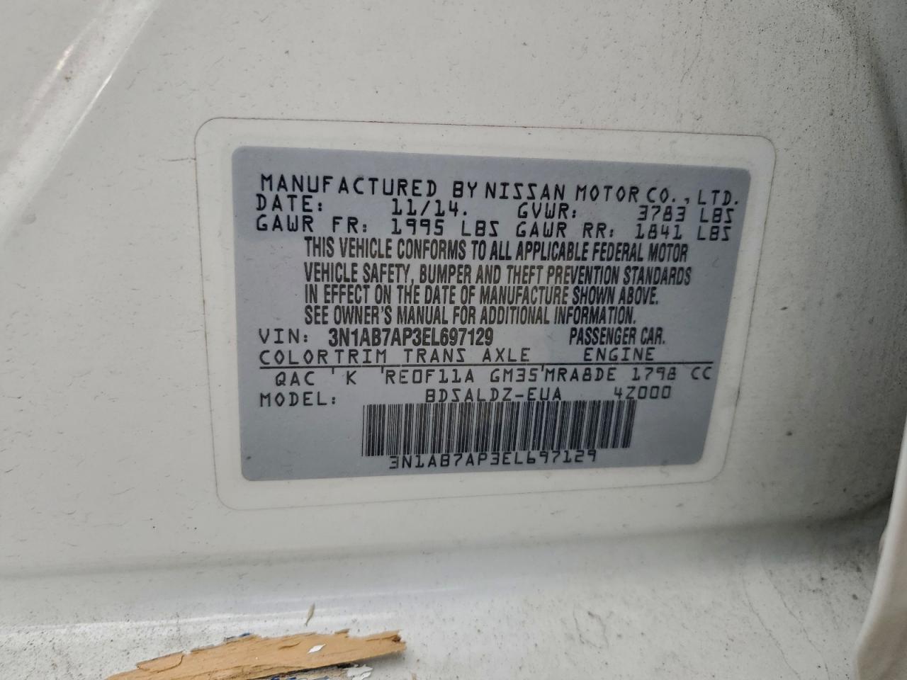 2014 Nissan Sentra - zdjęcie 12