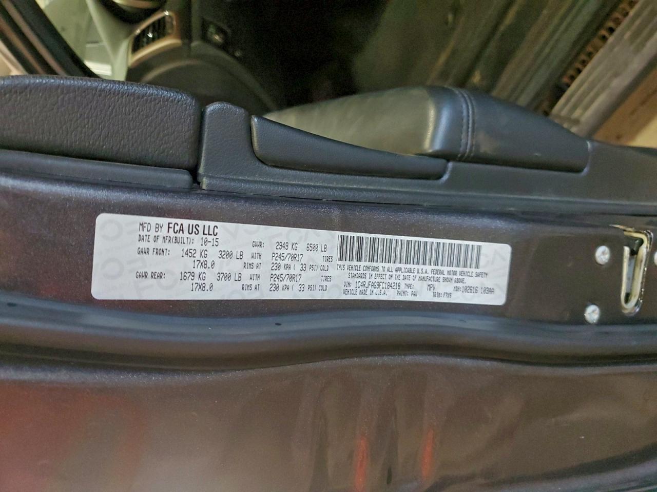 2015 Jeep Grand Cherokee - zdjęcie 13