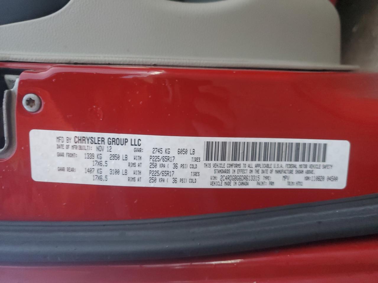 2013 Dodge Grand Caravan Se - zdjęcie 13