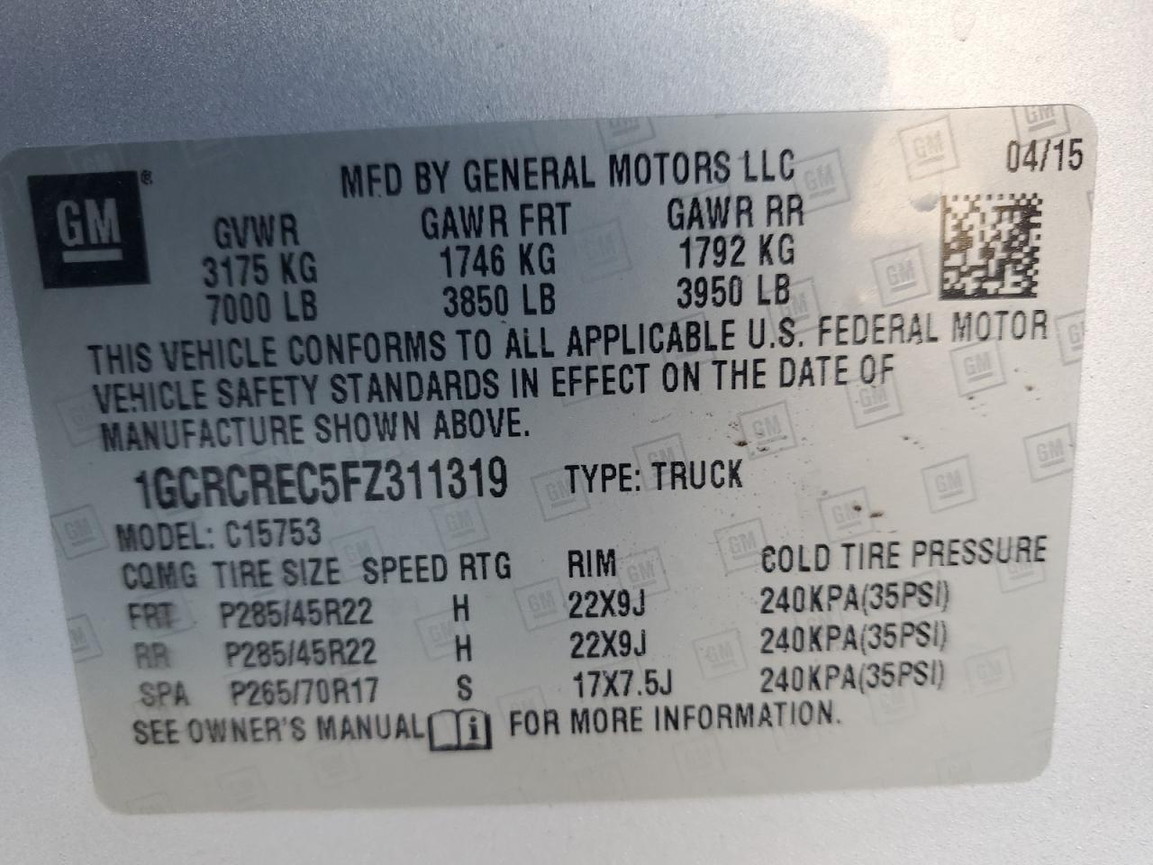 2015 Chevrolet Silverado C1500 Lt - zdjęcie 12