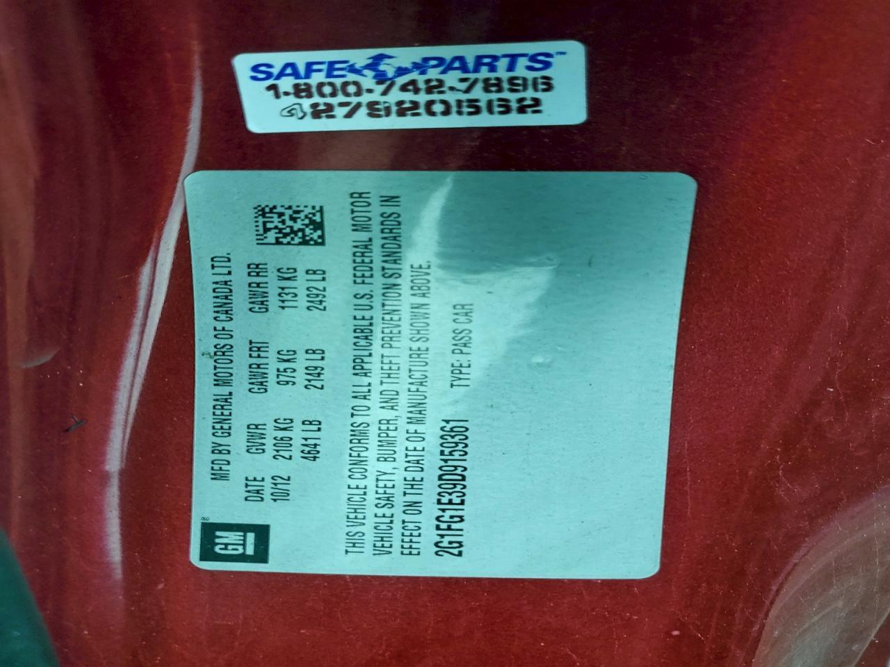 2013 Chevrolet Camaro Lt - zdjęcie 12