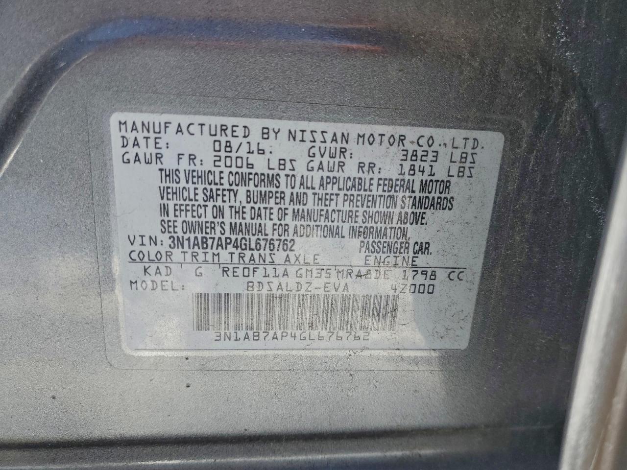 2016 Nissan Sentra Sv - zdjęcie 12